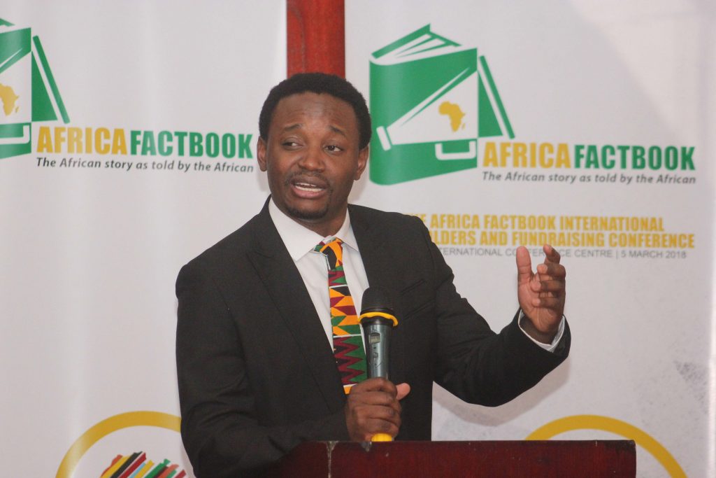 Ambassador Kwame Muzawazi, the CEO of the Harare-based Institute of African Knowledge, speaks at a conference on the Factbook. In 2010, Muzawazi, now 37, became the first African to traverse the entire continent in a car.
