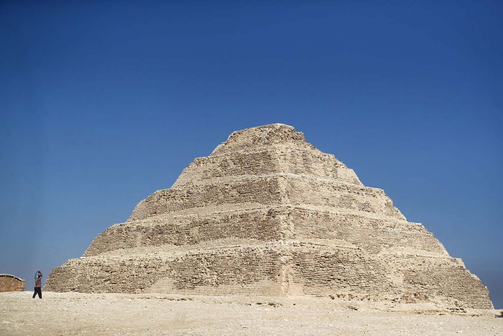 The Step Pyramid built in the Sakkara necropolis by King Djoser was the first ever pyramid built by the Ancient Egyptians.