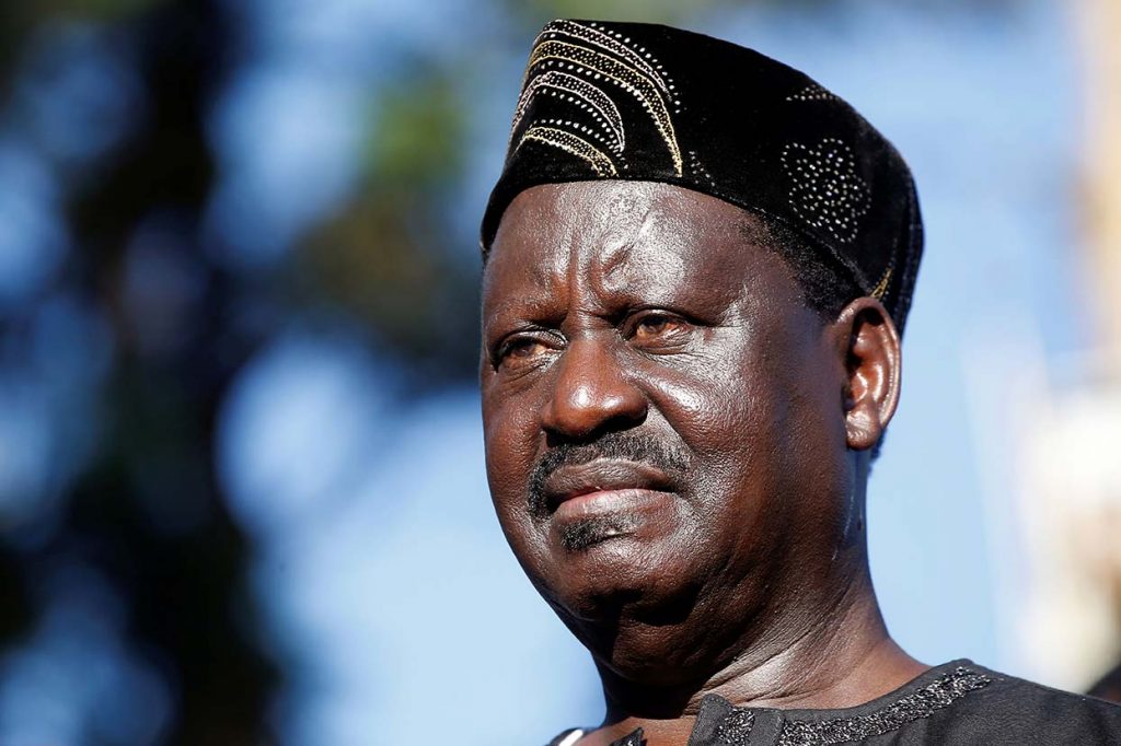 Kenyan opposition leader Raila Odinga, of the National Super Alliance (NASA) coalition.