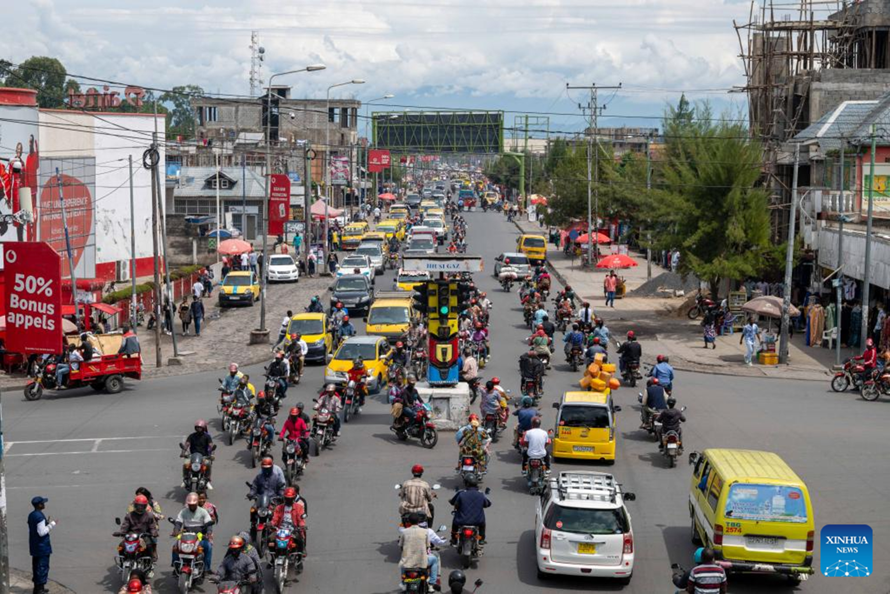 Downtown Goma. Goma and Bukavu, the two main cities in the Democratic Republic of the Congo’s east, have been controlled by the M23 rebels since early 2025.