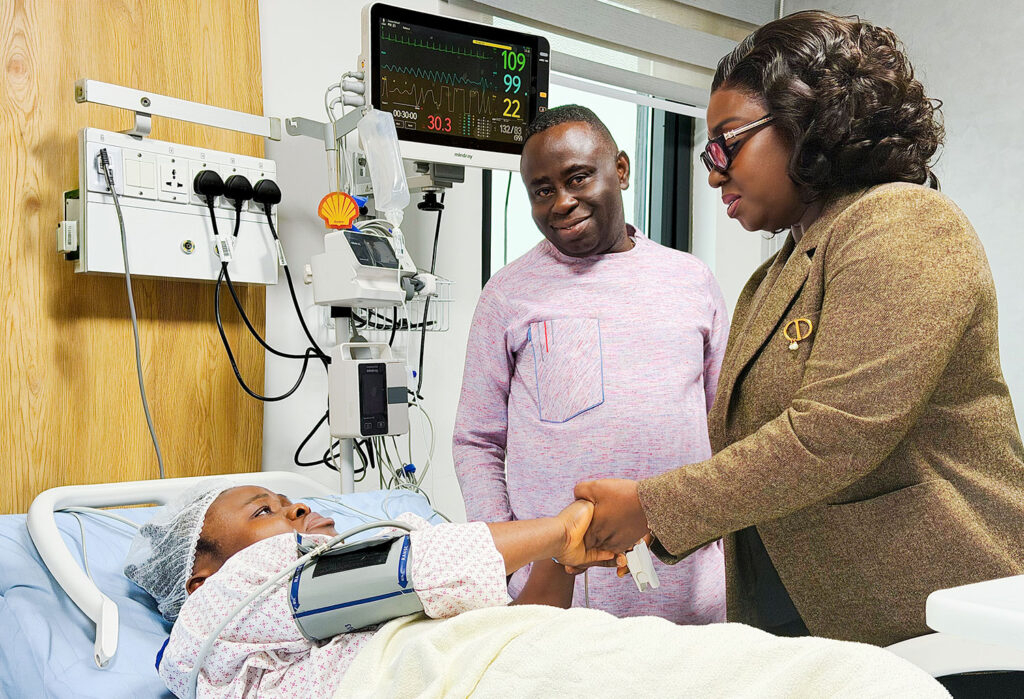 Darko-Opoku visits a patient. In February, Parliament appropriated GH¢2.9 billion for the GMTF in this year’s budget. However, given Ghana’s population of 35 million, additional funding will be required for the Fund to support more people with chronic diseases.