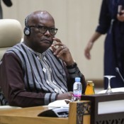 Burkina Faso President Roch Marc Christian Kabore attends a working session of the G5 Sahel summit in Nouakchott, Mauritania on June 30, 2020. Burkina Faso President Roch Marc Christian Kabore attends a working session of the G5 Sahel summit in Nouakchott, Mauritania on June 30, 2020.