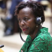 Francophonie General Secretary Louise Mushikiwabo attends the G5 Sahel summit in Nouakchott, Mauritania on June 30, 2020. Francophonie General Secretary Louise Mushikiwabo attends the G5 Sahel summit in Nouakchott, Mauritania on June 30, 2020.